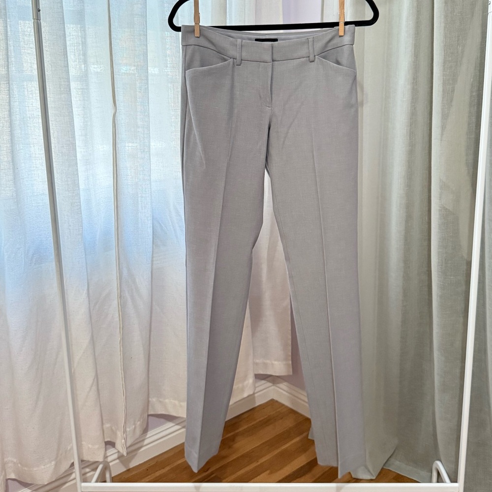 Express Editor Barely Boot Low Rise Stretch Slack (Light Gray)
